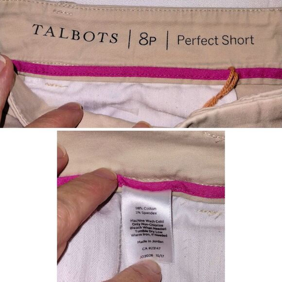Women's Talbots Khaki 9" Inseam Chino Shorts (Size 8P) - Picture 5 of 6